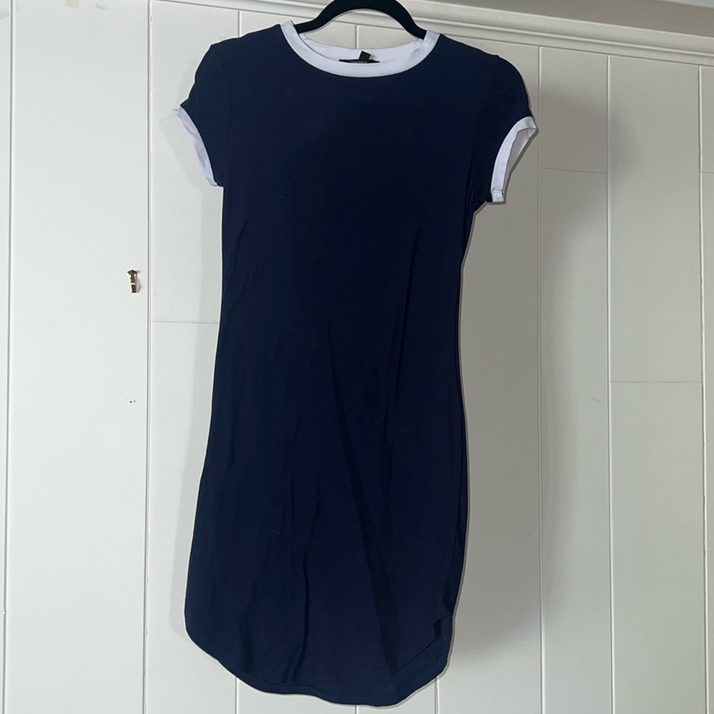 royal blue, baseball style, bodycon dress